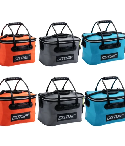 Goture 35/40cm Fishing Bucket Fishing Tackle Bag Folding EVA Live Fish Box Hand Waterproof Camping Hiking Water Bag Storage