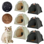 Pet Tent Bed Waterproof Cat Tent Cave Bed Cat House Pet Kennel Dog Cat Beach Sun Shelter for Indoor Small Medium Pet