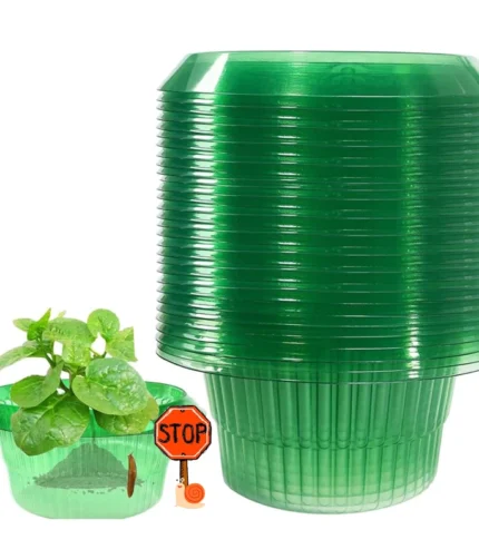 5-25Pcs Plants Slug Protection Rings Green Planter Flower Pot Snail Vegetables Cover Reusable Pest Control Trapper Garden Tool