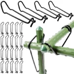 Garden Trellis Clips Metal Plant Vine Stakes Connectors Climbing Frame Buckles for Tomato Cucumber Eggplant Vegetable Support