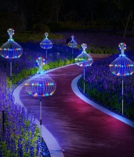 AlliLit-LED Solar Fireworks Lights, Waterproof, Outdoor Dandelion Flash, String Fairy Lights for Garden, Landscape, Lawn Decor