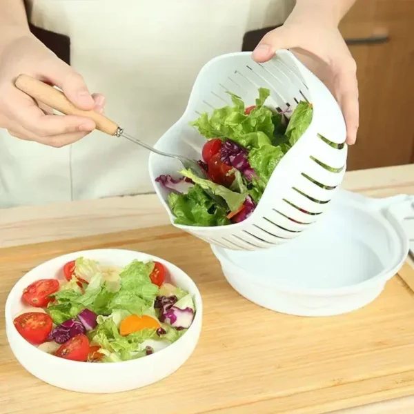 Chopper Vegetable Salad Cutter Cutting Bowl Vegetable Slices Cut Fruit for Kitchen Tools Accessories Gadgets Kitchen Items - Image 3