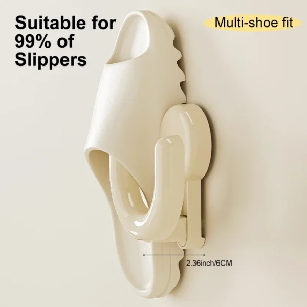 Bathroom slipper rack Suction cup type perforation-free wall hanging toilet special new drain hanger hook storage rack - Image 4