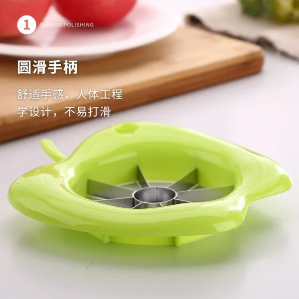 Stainless Steel Assist Apple Slicer Cutter Pear Fruit Divider Tool Apple Corer Divider Comfort Handle for Kitchen Fruit Peeler - Image 3