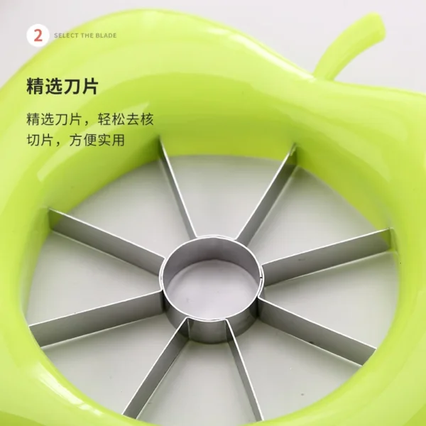 Stainless Steel Assist Apple Slicer Cutter Pear Fruit Divider Tool Apple Corer Divider Comfort Handle for Kitchen Fruit Peeler - Image 4