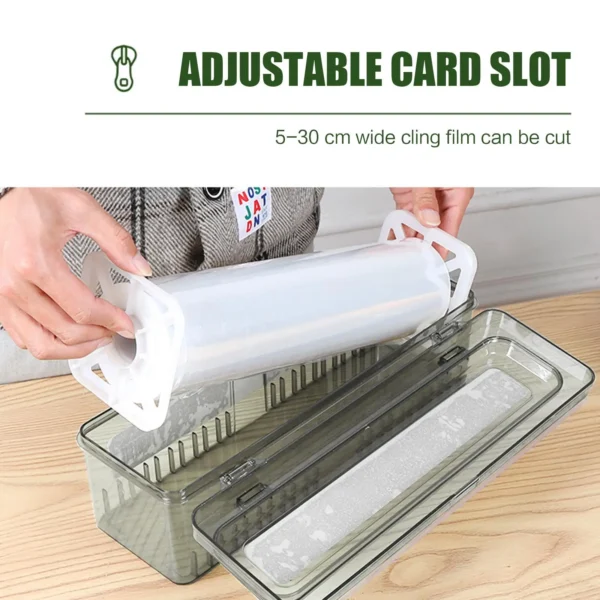 Plastic Wrap Dispenser For Foil and Cling Film Cutter Sharp Cutter and Organizer Kitchen Tool Accessories Food Wrap Foil Holder - Image 3