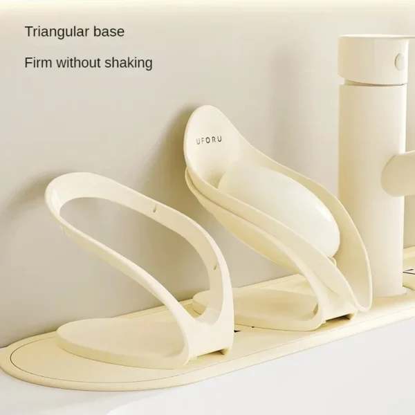 Leaf Shape Soap Bar Holder for Kitchen Bathroom Self Draining Tray Shelf with Anti-Slip Suction Cup Soap Storage Box - Image 3