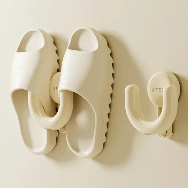 Bathroom slipper rack Suction cup type perforation-free wall hanging toilet special new drain hanger hook storage rack - Image 2