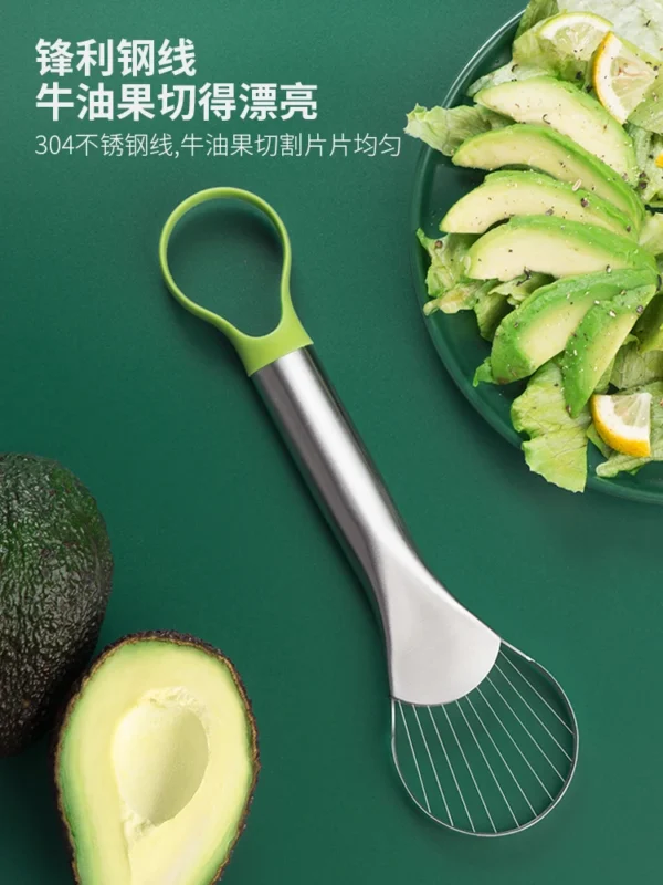 Avocado Knife Gadget Stainless Steel Cutter Kitchen Gadgets Fruit Cutting Artifact All for Kitchen and Home Dragon Fruit Slices - Image 5