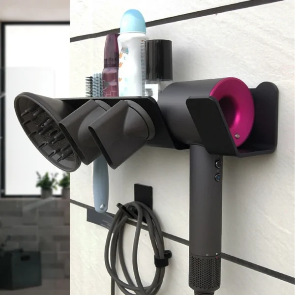 Hair Dryer Holder Bathroom Storage Organizer Shelf for Wall Mount Bathroom Hardware Accessories For - Image 5