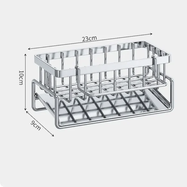 Kitchen Sponge Holder Stainless Steel Sink Drain Rack Soap Drainer Towel Rack Shelf Organizer bathroom Storage Accessories - Image 6