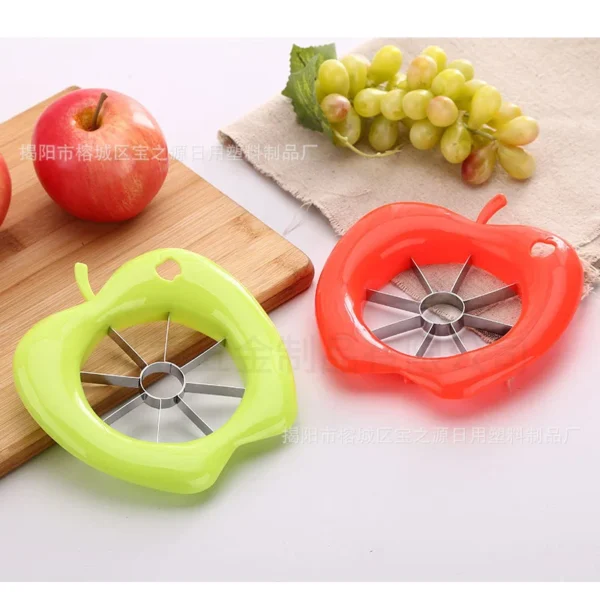 Stainless Steel Assist Apple Slicer Cutter Pear Fruit Divider Tool Apple Corer Divider Comfort Handle for Kitchen Fruit Peeler - Image 2