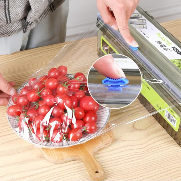 Plastic Wrap Dispenser For Foil and Cling Film Cutter Sharp Cutter and Organizer Kitchen Tool Accessories Food Wrap Foil Holder - Image 4