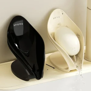 Leaf Shape Soap Bar Holder for Kitchen Bathroom Self Draining Tray Shelf with Anti-Slip Suction Cup Soap Storage Box