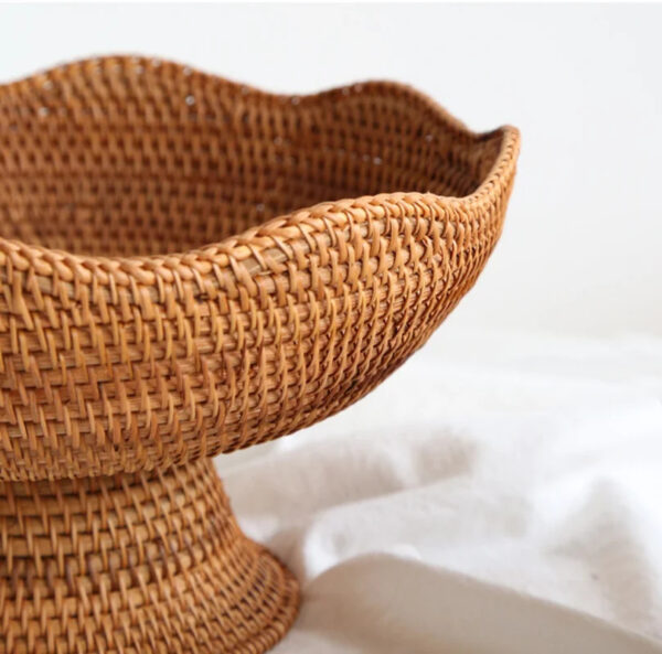 Rattan Fruit Baskets Wicker Storage Bowls