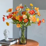 4 Head Artificial Flowers Bouquet Poppy Fake Flowers For Home Decor Garden Party Wedding Decoration Diy Accessories