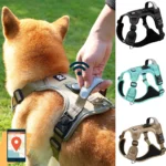 AirTag Dog Harness Heavy Duty Reflective Dog Vest Harness with Air Tag Case for Medium Large Dogs Pet Harness Dog Supplies