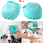 2Pcs Pet Bathing Brush Soft Massager Shower Gel Bathing Brush Clean Tools Comb Dog Cat Cleaning Grooming Supplies