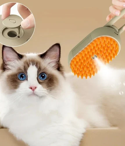 Pet Steam Brush Cat Dog Cleaning Steamy Spray Massage Beauty Comb 3 In 1 Hair Removal Grooming Supplies Pets Accessories