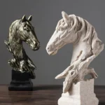 Nordic Style Retro Horse Head Ornaments Hot Selling Home Decorations Living Rooms Antique Shelves Office Ornaments Resin Decor