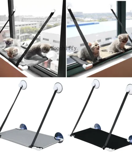 Cat Hammock Pet Summer Hammock Window Bed Home Bed Living Room Suction Cup Wall Hanging Pet Mesh Breathable Hammock Bed
