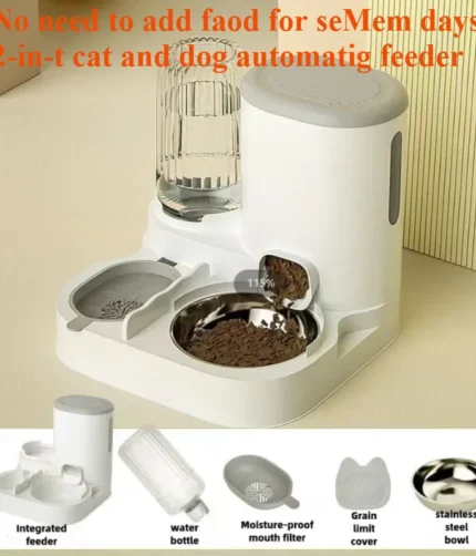Cat bowl automatic feeder for cats, dogs, pets, water dispensers, integrated cat bowl, cat food basin, dogs, eating, drinking wa