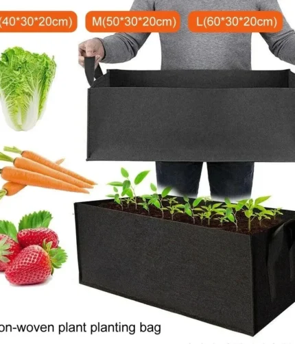 Garden Planting Bag with Handles Multi-size Felt Grow Bag Rectangle Planting Nursery Pot Vegetable Tomato Potato Planting